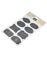 Melnas tāfeles formas uzlīmes rakstīšanai ar krītu 63x38-50mm, 16gb./iepakojumā