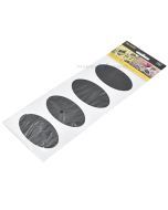 Melnas ovālas formas uzlīmes aprakstāmas ar krītu 80x47mm, 8gb./iepakojumā