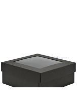 Black lid 190x190x35mm for corrugated carton box 190x190x80mm