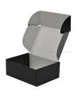 Black mini corrugated carton box with lid  240x200x110mm
