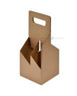 Corrugated carton box for 4 bottles 140x140x264mm