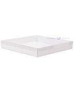 Box with transparent lid 300x300x50mm brown/white