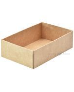 Box with transparent lid 100x65x30mm brown/white