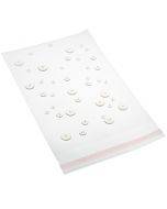 Transparent plastic bag with adhesive strip 29x39+7cm, 100pcs/pack