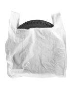 Autoriepu maiss / Balts plastikāta maiss ar rokturiem T-shirt 70+30x110cm, 50gb/iepakojumā