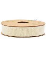Beige paper ribbon 20mm wide, 10m/roll