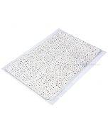 Golden splashes white silk paper 50x76cm 17g/m2, 20pcs/pack