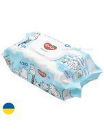 Hypoallergenic moist napkins 15x18,5cm age 0+, 120pcs/pack