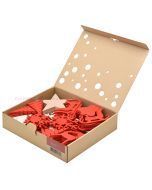 Wooden and red felt Christmas ornaments Spira Large