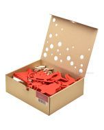 Wooden and red felt Christmas ornaments Spira Slim