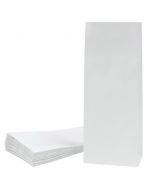 White paper bag with wide bottom 12+7x30cm, 25pcs/pack