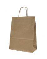 Brown paper bag with twisted paper handles 32+12x41cm