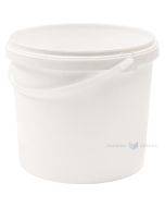 White plastic bucket without lid with handle 5000ml / 5L bucket diameter 220mm