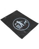 Black plastic bag for picking up animal feces 25x30+4cm with print, 100pcs/pack