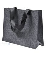 Gray felt bag with handles 40+15x32cm