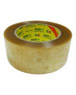 Transparent packaging tape 48mm wide hot-melt, 132m/roll