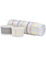 Carton food cup ''Pastel'' diam. 93mm 245ml, 25pcs/pack