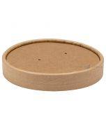 Brown lid for carton food cup diam. 97mm, 25pcs/pack