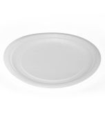 Unlaminated white paper plate diameter 18cm, 100pcs/pack