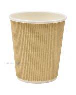 Paper cup reljef brown 250ml, 25pcs/pack