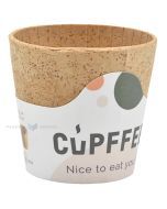 Brown edible coffee cup from bicquit 110ml with diameter 60mm, 10pcs/pack