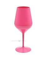 Reusable plastic neon pink wine goblet 470ml TT 350x machine washable