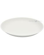 Reusable light grey plastic plate 20,8cm PP 125x machine washable
