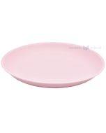 Reusable light pink plastic plate 20,8cm PP 125x machine washable