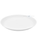 Daudzkārt izmantojams balts plastmasas šķīvis 23,5 cm PP 125x mazgājams trauku mašīnā