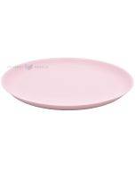 Reusable light pink plastic plate 27,4cm PP 125x machine washable