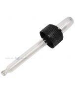Black pipette dropper for 10ml glass bottle with diameter 18mm