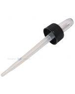 Black pipette dropper for 30ml glass bottle with diameter 18mm