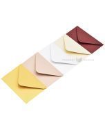 Different glittery colour paper envelope 11x7,5cm, 50pcs/pack
