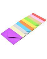 Different colour paper envelope 15x8,5cm, 50pcs/pack