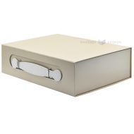 Beige gift box with handle 320x235x95mm