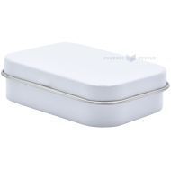 White silver inside metal box with joint lid 60x40x15mm