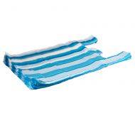 Blue-white striped plastic T-shirt bag 30+18x55cm, 100pcs/pack