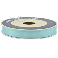 Zaļgani zila satīna dāvanu lente 15mm plata, 50m/rullī