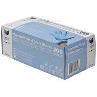 Blue synthetic vinyl gloves non-powdered M nr. 8, 200pcs/pack