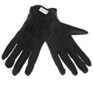 Black cotton fabric gloves on palm PVC micro dots nr. 8