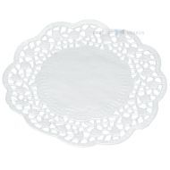 White rose lacy doily paper for cake diam. 14cm, 500pcs/pack