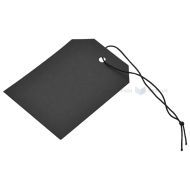 Black carton label with string 70x50mm, 50pcs/pack
