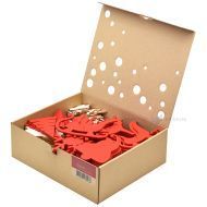 Wooden and red felt Christmas ornaments Spira Slim