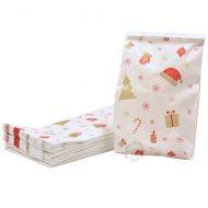 Christmas print white paper bag 15+6,5x28cm 30g/m2, 100pcs/pack