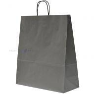 Silver paper bag with twisted paper handles 40+16x45cm