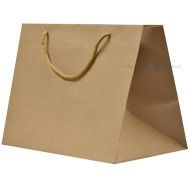 Brown paper bag with rope handles 35+22x27,5cm