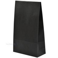 Melns dāvanu maisiņš ar aizlīmējamu sloksni 14x7,5x23cm