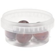 Transparent bucket without lid without handle 200ml / 0,200L with diameter 89mm