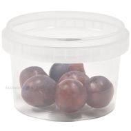 Transparent bucket without lid without handle 250ml / 0,250L with diameter 89mm