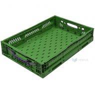 Zaļa saliekama plastmasas kaste 600x400x120mm max 23L / 20kg